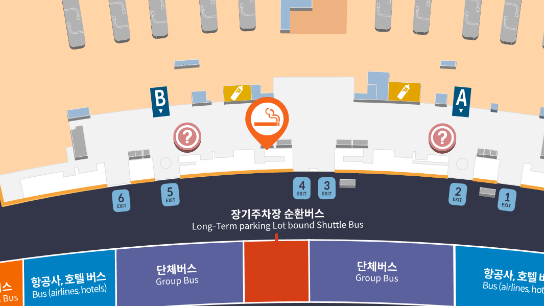 2터미널 일반지역 1층 4번 출입구 부근